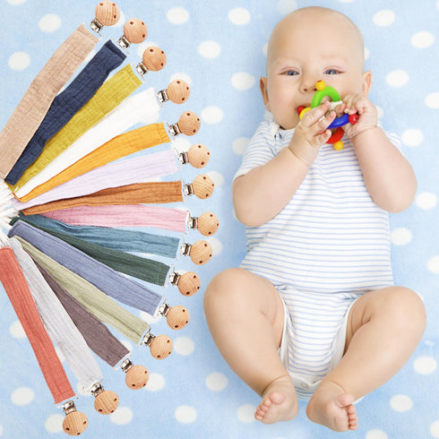 Personalized Fabric Pacifier Clips with Name for Babies