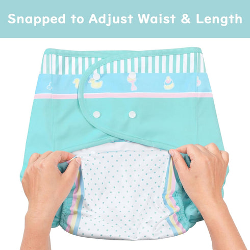 Littleforbig Adjustable Reusable Waterproof Cloth Adult Diaper Wrap Cover - Size M