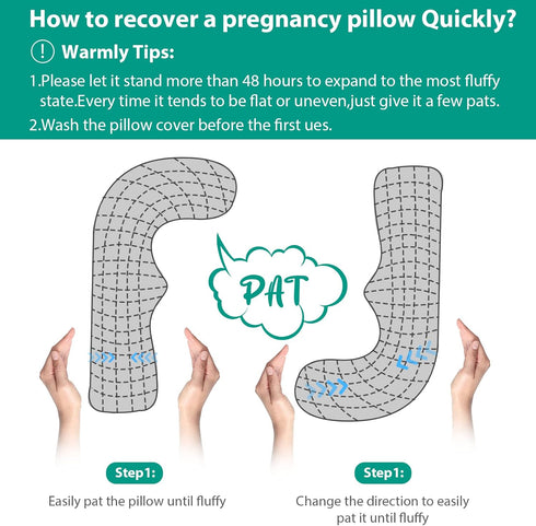 BATTOP Pregnancy Pillows for Sleeping,Pregnancy Must Haves Maternity Body Pillow with Cooling Washable Cover,New Mom