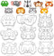 36Sets Animal Coloring Mask Jungle Animal Crafts for Kids Color Your Own