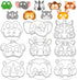 36Sets Animal Coloring Mask Jungle Animal Crafts for Kids Color Your Own