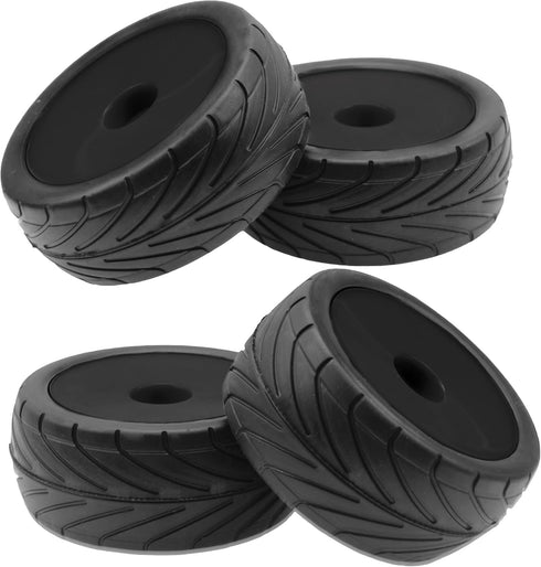4Pack ShareGoo RC 85mm/3.34" Rubber Tires, Front Rear Tyres, 12mm Hex Wheel Compatible with Redcat HPI HSP Kyosho RC Car