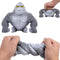Gray Stretchy Gorilla Fidget Toy, Heavy Duty Sand-Filled Rubber Monkey Squishy, Stress