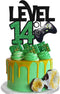 Level 14 Game Birthday Cake Topper - Video Game Boy's 14th Birthday Level Up Party Supplies - Game On Winner Gaming