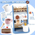 Grinder15 Set 3+ GAGAKU Wooden Coffee Machine Toy with pcs Wood Play Kitchen Accessories for Kids Non-Toxic Pretend