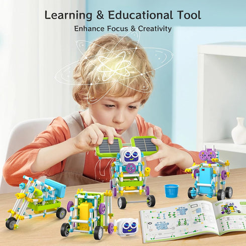 36+ 4-12, 434 Solar Power Kits, Model STEM Robot Building Toys for Kids Pcs with Solar/Gears/Sensors, Educational
