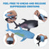 AiSiXin (2Pack) 8 Inch Shark Stress Balls Squishy Toys for Kids Adults, Shark Squishy Ball, Dough Ball, Animal Squeeze