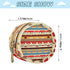 Boho Tribal Aztec Round Pacifier Storage Case with Zipper, Portable Pacifier Case for Travel, Diaper Bag & Purse