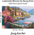 1000 Sung Kim Art - Jigsaw Puzzle Piece for Adults (Lakeside Bloom)
