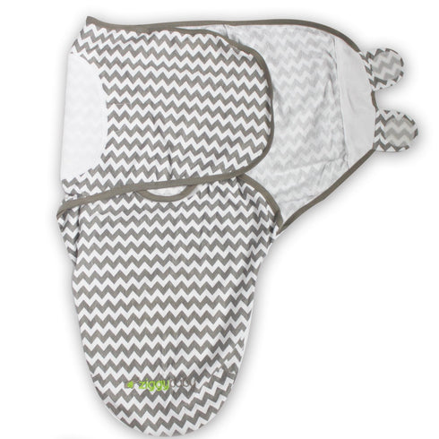 Swaddle Blanket – Adjustable Infant Baby Wrap, Soft Cotton in Ultra Grey for 0-3 Months, Boy Swaddle