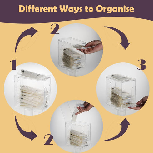Nelspen Freeze Organizer for Breast Milk Storage Bag, Highly Clear Acrylic Container Storing System for Freezing