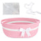 Gift Basket with Bow and Gift Bag, Simplicity Home Decor Rope Basket for Gifts, Empty Storage Basket, Pink