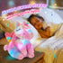 Girls,12'' Athoinsu Rainbow Musical Light up Unicorn Stuffed Animal Soft Furry Plush Toy with LED Night Lights