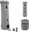 HAUTICO Collapsing Dice Tower and Little Town Houses Scene - Terrain Scenery for 20-28mm Miniatures Wargame, D&D Table