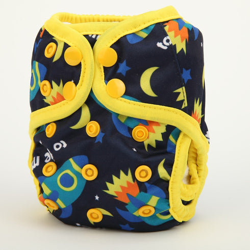 Newborn Baby Diaper Nappy Cover, Fits 8lbs-10lbs for Boys, To The Moon Design