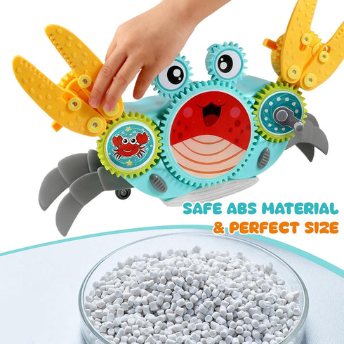 Set Tummy 3-5, 1 2 3 0-36 Crawling Crab Gear Toy - Time Musical Crab Toys Stacking & Building Blocks Educational STEM