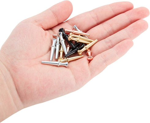 Gejoy 36 1/8 4 Pieces Metal Cribbage Pegs Cribbage Board Pegs Fit Holes with Drawstring Storage Pouch for Traditional