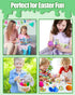 Prefilled Easter Eggs with Bunny Building Toys | Easter Basket Stuffers Fillers for Kids Gifts, Egg Hunt Prizes, Party