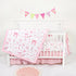 Floral Crib Bedding Set for Girls, 4 Pieces Pink Baby Nursery Bedding