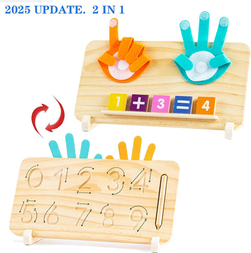 HONGID 3 4 5 2-4,Educational Counting Montessori Toys for Year Old,Double-Sided Preschool Learning Toys for Toddlers
