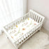 CZXW 52" 28" Botanical Floral Pattern Crib Sheets Fitted x Natural Cotton Soft & Breathable for Baby Crib Mattress