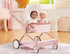 14-Inch 2+ LullaBaby Accessories Pink Toy Stroller with Gold Stars for Twins Foldable Canopy, Swivel Wheels & Storage