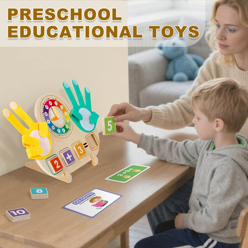 Quliwise 2 1 Counting 3-5, 3-5 Educational in Math Manipulatives Number Blocks & Teaching Clock for Kids, Preschool