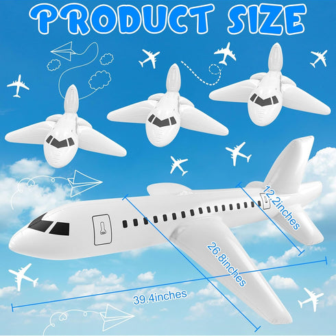 8 Pieces 40 Inch Inflatable Airplane Balloon for Indoor Outdoor Birthday Party Supplies, Swimming Pool Float (8 PCS)