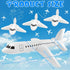8 Pieces 40 Inch Inflatable Airplane Balloon for Indoor Outdoor Birthday Party Supplies, Swimming Pool Float (8 PCS)