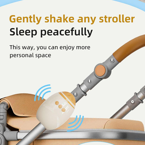 Luocute 11 Stroller Rocker, White Noise Options Rechargeable Portable Baby Soother with Gentle Vibration for Strollers