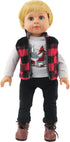 American Fashion World Boy’s Outdoorsy 3 Piece Vest and Pants Set - for 18-Inch Dolls, Premium Quality