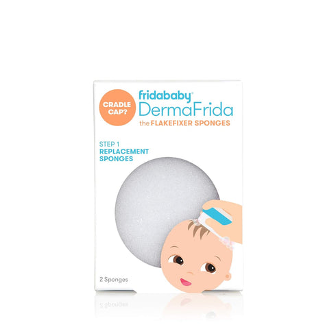 Frida Baby Replacement Sponges for The 3-Step Cradle Cap System by Dermafrida - 2 Pack of Soft Sponges