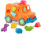 Battat Wonder Wheels Shape Sorter Toy Truck, 9Pc Developmental Toy for Kids, Animal & Fruit Shapes, Recyclable Materials