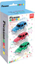 PicassoTiles 3 pcs Magnetic Toy Car Set, Light Up LED Compatible with Magnet Race Track for STEM Building Kits