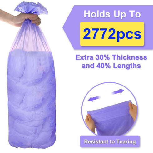 Refills|4 Pack 2772 40% 30% Refills Only Compatible with Dekor Classic Diaper Pail for Diapers(Extra Lengths)Diaper