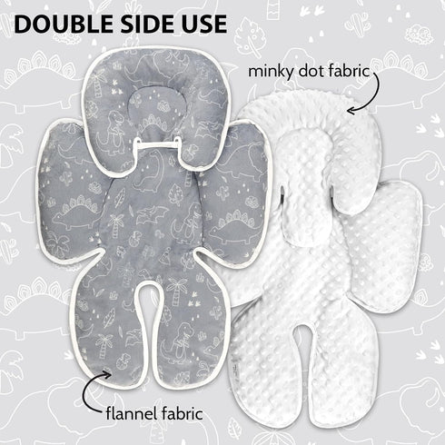 Dinosaur-Themed Nursing Pillow Cover - Infant Car Seat Insert for Comfort