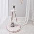 CVGAGIF 39.3 Inch, Pink Cotton Round Rug, Kids Play Mat & Tent, Machine Washable, Indoor Use