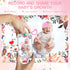 SPOKKI 6 PCS Baby Monthly Milestone Blanket, 60''x40'' Fleece, Newborn with Headband for Photography, Pink