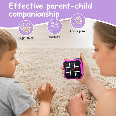 uimomn 4 1 Tic Tac Toe Game, in Handheld Educational Game Machine, Electronic Tic Tac Toe Game for Education and Memory