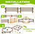 36PCS Playset Wheelbarrow, 3+ Farm Toys for Kids, Realistic Horse Stable with Fence & Gate, Mini Hay Bales, Kids