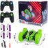 FunsLane 2 Pack 2.4GHz 4WD 360 Remote Control Car Toys for Kids, RC Stunt Cars with Wheel Lights, Drift High Speed Off
