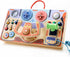 Montessori Busy Board for Toddlers 2-4,Wooden Sensory Steering Wheel Toys with LED