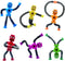 WUCLUD 6PCS Telescopic Suction Cup Robot Toy,pop Tubes,Toddler Travel Toys,Toddler Sensory Toys,figette Toys,Fidget