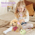 YH YUHUNG Walking Dog Toy for Kids - Remote Control Puppy that Walks, Barks, Feeds, Interactive Stuffed Dog