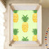 Bseiialft 52 28 Pineapples Green Leaves Crib Sheets for Boys Girls Soft and Breathable Cotton Baby Sheets for Standard