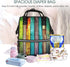 QSMJKLD Backpack Mommy Daypack Colorful Wooden Boards Diaper Bag with Changing Pad, Pacifier Holder - Multifunction