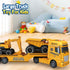 3 4 5 6 25" Truck,3 1 3 4 5 6 SpringFlower Toddler Boy Toys, Construction Carrier Toy with Excavator and Dump in Truck