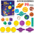 VConejo Color dough Sets for Kids Ages 2-4, Planets Theme Color dough Tool Set for kids ages 4-8, Color Dough Accessories Toys for Ages 5-7 Boys Girls Toddlers 14 piece by VConejo