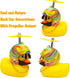 wonuu Rubber Duck Car Decorations, Cute Yellow Duck Dashboard Ornaments with Propeller