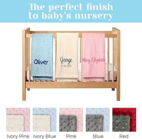 Cozy berry bebe Personalized Baby Blanket for Boys, Fast USA Shipping, Custom Baby Blankets, Personalized Gifts